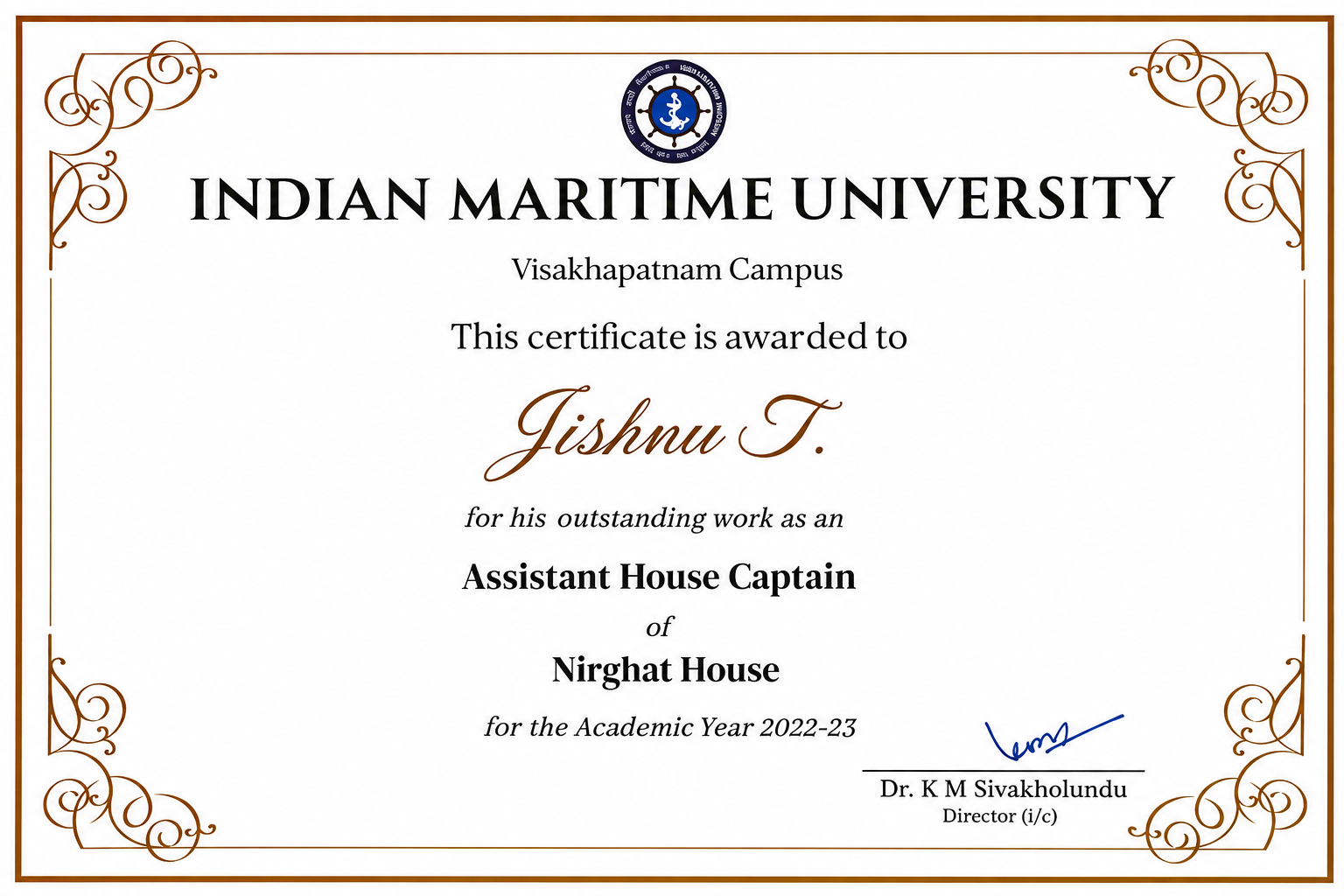 Assistant House Captain